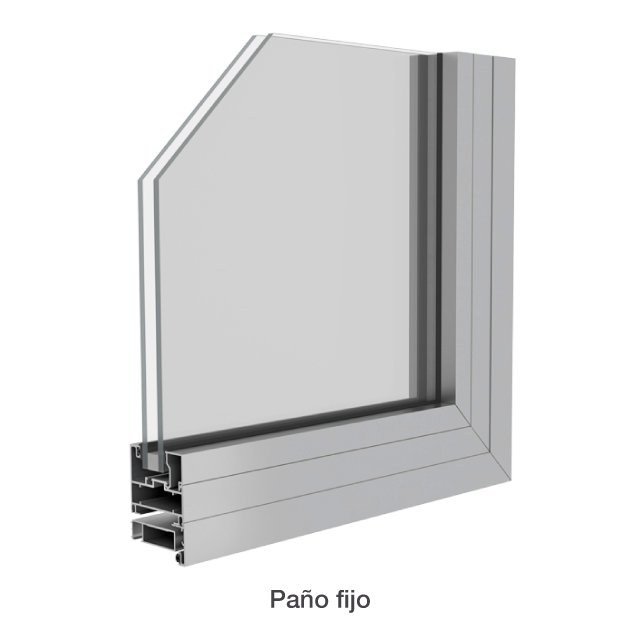 Paño fijo de aluminio y vidrio