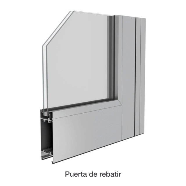 Puerta de aluminio de abrir